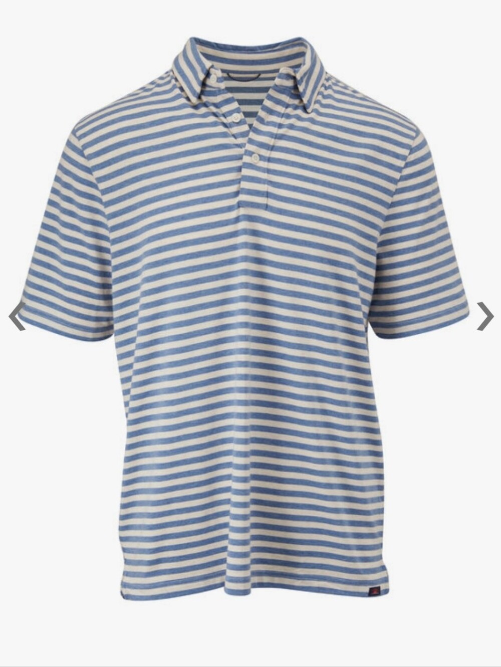 Faherty Pima Cotton Movement Twilight Blue Stripe Polo XL